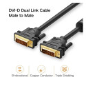 Cable DVI-D - DVI-D (24+1) (2K@60Hz 2560*1600) supports DVI-I 24+5 ports 2m black DV101 UGREEN Cable DVI-D - DVI-D (24+1) (2K@60Hz 2560*1600) supports DVI-I 24+5 ports 2m black DV101 UGREEN