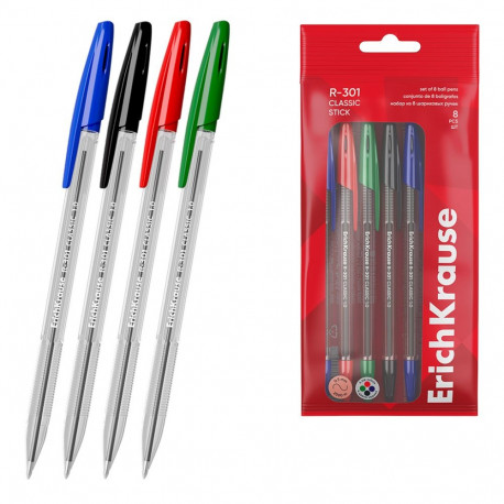 Pastapliiats korgiga ERICH KRAUSE R-301 1mm 4 värvi komplekt