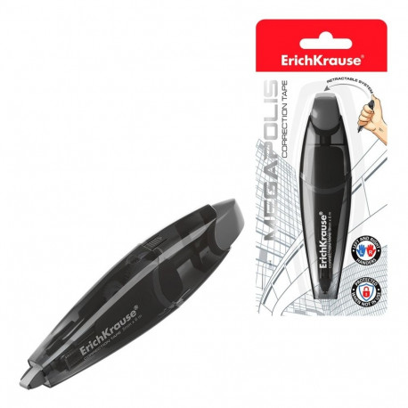 Korrektuurlint 5mm x 6m ERICH KRAUSE Megapolis lülitiga