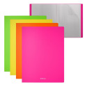 Display book ErichKrause® Matt Neon, 40 pockets, A4, assorted colors (4 pcs in a bag)