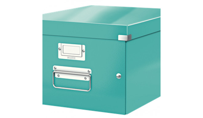 Hoiukarp kokkupandav Leitz WOW Click&Store türkiis, Medium 281x200x370mm (A4), lam.kartong