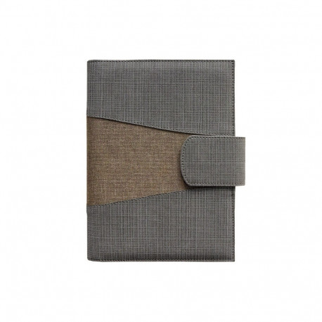 Raamatkalender MINISTER Exlusive Nädal H hall/helepruun , spiraalköide A5, kunstnahast kaantega, näd