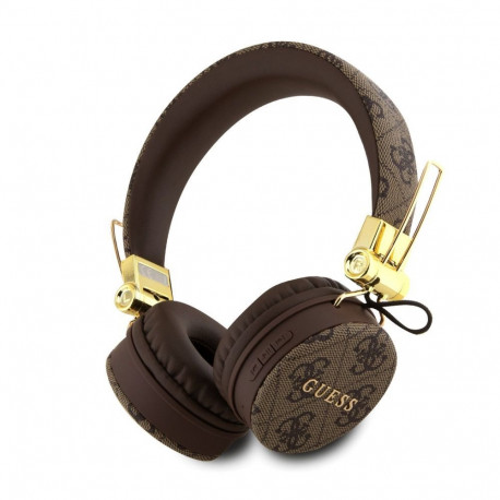 Guess Guess PU Leather 4G Metal Logo BT5.3 Stereo Headphone Brown