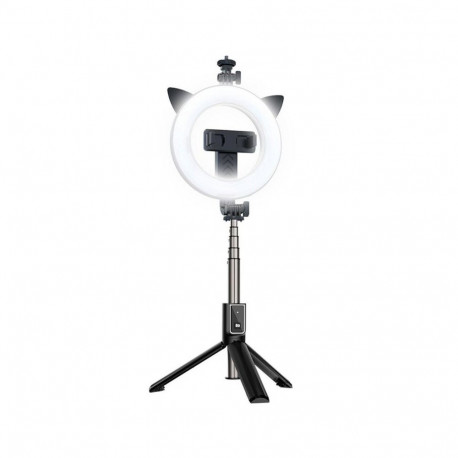iLike SELFIE HANDLE TRIPOD AND RING LIGH BLUETOOTH Black