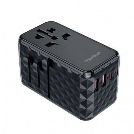 Choetech Choetech PD6028 EU / US / AUS / UK travel adapter 2x USB-C 2x USB-A 100W - black