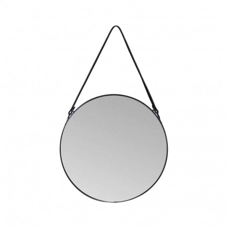 HANGING MIRROR PERITO ROUND 60 CM BLACK