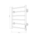 ELECTRIC TOWEL DRYER BK109W-6TS must rätikukuivati