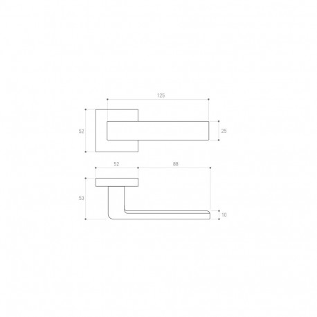 DOOR HANDLE RUMBA SATIN NICKEL