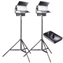 Walimex Pro Sirius 160 LED 65W Daylight 2-Pack with Tripods
