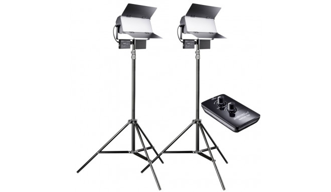 Walimex Pro Sirius 160 LED 65W Daylight 2-Pack with Tripods