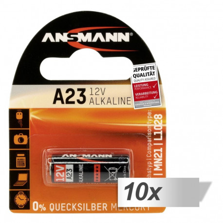 10x1 Ansmann Alkaline A23 12 V f. Remote Control