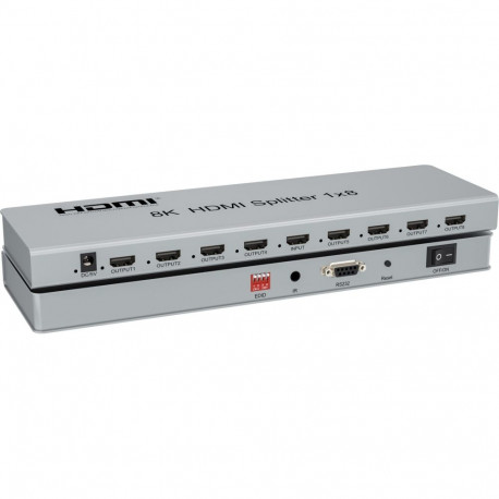 PremiumCord HDMI 2.1 splitter 1-8 Ports,  8K@60Hz, 4K@120Hz, 1080p, HDR, downscaler