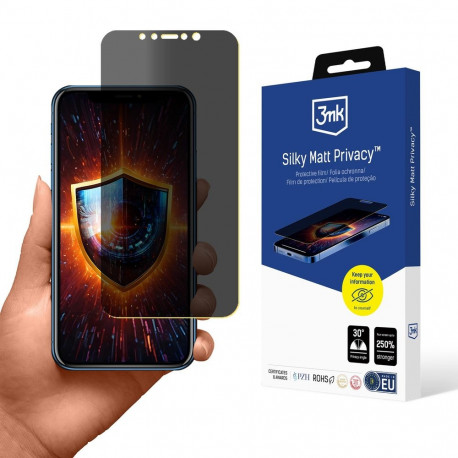 3mk Silky Matt Privacy Matte Privacy Screen Protector for Apple iPhone XR