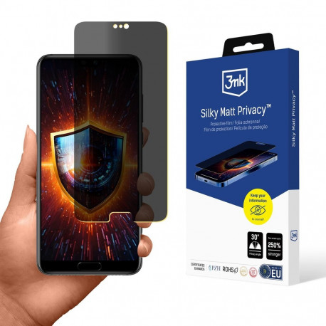 3mk Silky Matt Privacy Privacy Screen Protector for Huawei P20 Pro