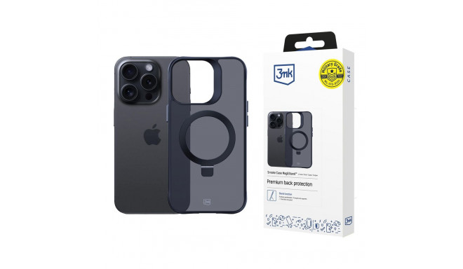 3mk Smoke Case Mag&Stand for Apple iPhone 15 pro max - black