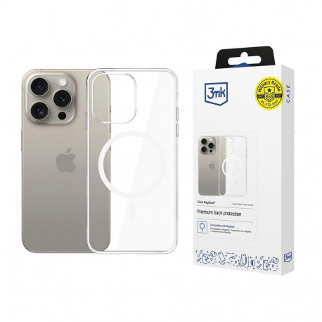 3mk Clear MagCase Case for Apple iPhone 15 Pro - Transparent