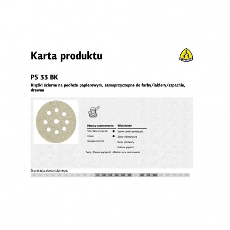 Klingspor lihvketas 225mm PS33BK gr.220 GLS38 / 50 tk