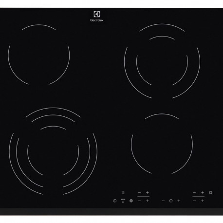 Electrolux EHF6343FOK hob Black Built-in 60 cm Ceramic 4 zone(s)
