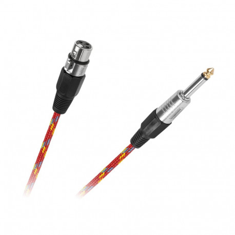 Kabel mikrofonowy gniazdo CANON-wtyk JACK 6.3mm 5m