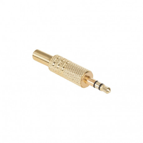 Wtyk Jack 3.5 stereo złoty metal (25 tk.)
