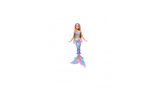 Barbie Flower Magic Mermaid Toy Doll with Surprise Blooming Flowers Feature &amp; Pearl Headband