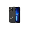 Karl Lagerfeld KLHCP14XCSSK iPhone 14 Pro Max 6.7" kõvakaan must Signature Logo kaarditaskuga