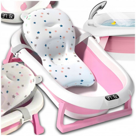 Extralink Kids Bathtub pink with LED thermometer