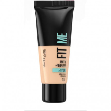 Maybelline Maybelline, Fit Me Matte + Poreless, Liquid Foundation, 105, Natural Ivory, 30 ml For Wom