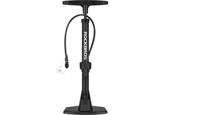 RockBros Bicycle Pump with Pressure Gauge, 11 bar, Floor, Black