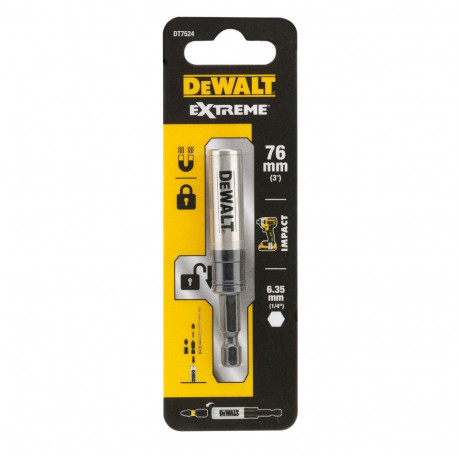 Magnetic, locking bit holder 76 mm, DeWalt