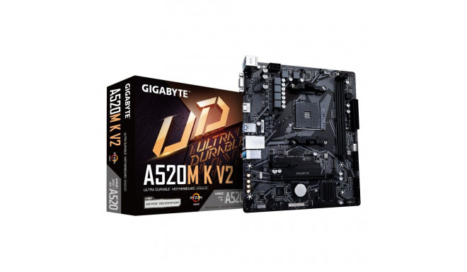 Gigabyte A520M K V2 1.0 M/B Processor family AMD, Processor socket AM4, DDR4 DIMM, Memory slots 2, S