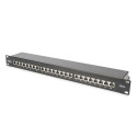 Digitus CAT 6A Patch Panel, RJ45, 8P8C, RJ45 shielding (Tinned bronze)