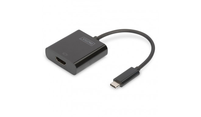 Digitus USB Type-C to HDMI Adapter DA-70852 0.15 m, Black, USB Type-C