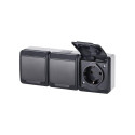 SOCKET HERMES 3PL ANTRACIT IP44, 0326-07