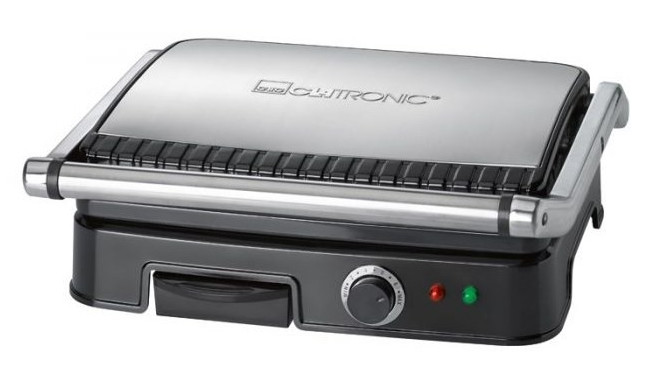 Clatronic KG 3487 elektriline grill (2000W lauapealne, must ja hõbedane)