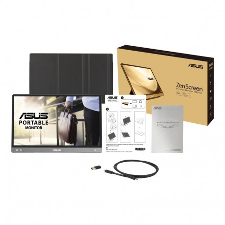 ASUS ZenScreen MB14AC kaasaskantav USB 14-tolline IPS FHD USB Type-C peegeldusvastase pinnaga