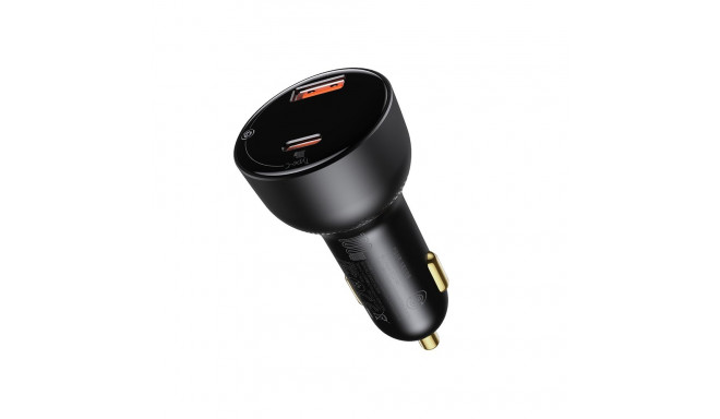 Baseus auto kiirlaadija 12-24V 100W USB + USB-C QC4+ PD3.0 pinge, ekraan ja USB-C kaabel 1 m