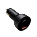 Baseus auto kiirlaadija 12-24V 100W USB + USB-C QC4+ PD3.0 pinge, ekraan ja USB-C kaabel 1 m