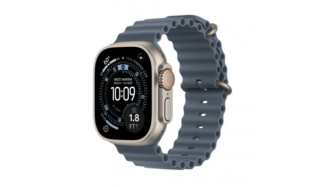 Apple Watch Ultra 3 GPS + Cellular 49mm Natural Titanium Case with Anchor Blue Ocean Band