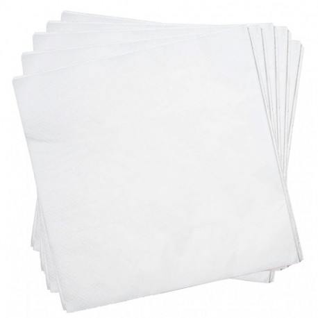 Napkins 33x33cm 2-layer white 100 pcs