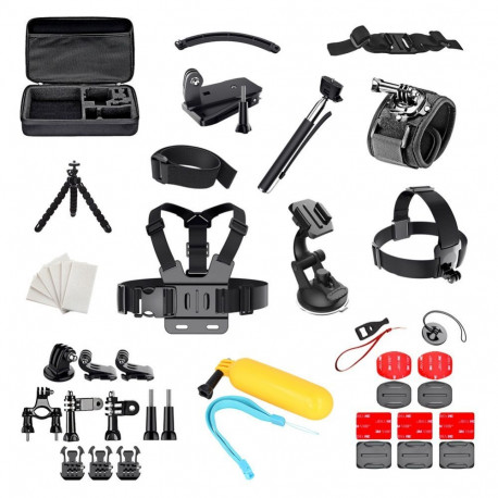 Hurtel Set of 50 in 1 accessories for GoPro SJCAM sports cameras