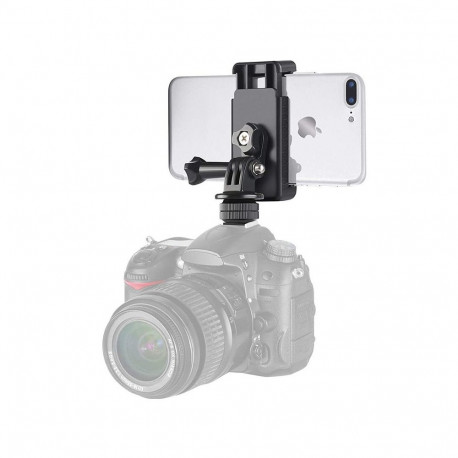 Hurtel Phone/Sports Camera Holder with Adapter - Black