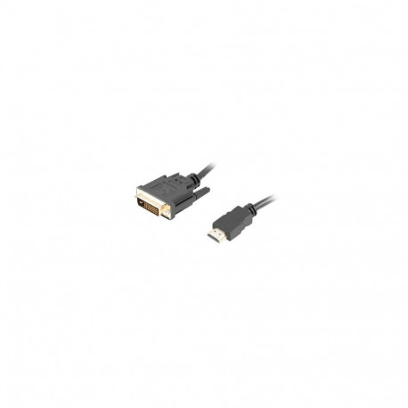 Lanberg HDMI to DVI-D Cable Dual Link with Gold-Plated 4K Connectors | CA-HDDV-20CU-0018-BK | HDMI t
