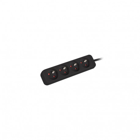 Lanberg Cable Power Strip, 4X French Outlets Quality-Grade Copper, 1.5 m | PS0-04E-0150-BK