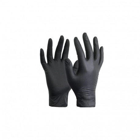 EXP NITRILE GLOVES BLACK 100PCS BOXL