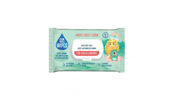 GOWIPES WET WC PAPER FOR KIDS&JUN 44PCS
