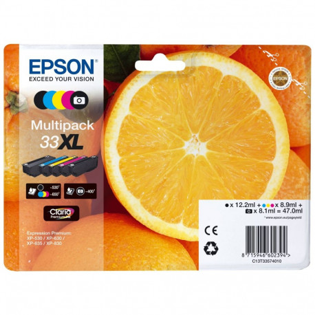 Epson multipakk Claria Premium BK/PBK/C/M/Y 33 XL T 3357