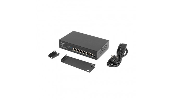 SWITCH LANBERG 4X 100MB POE+/2X 100MB UNMANAGED RACK 10"/19" FAST ETHERNET 60W