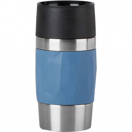 TRAVEL MUG termotass kompaktne keeratava korgiga 0,3L, sinine/roostevaba teras
