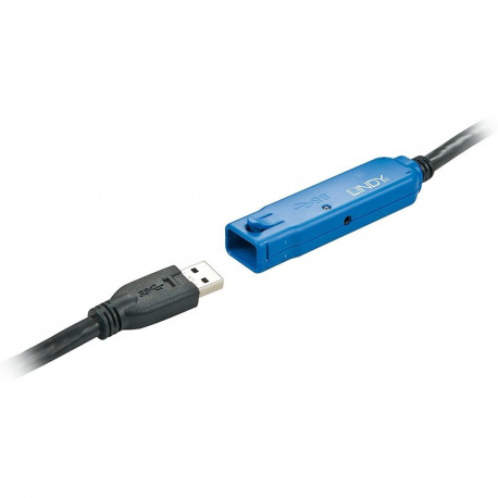 USB 3.2 Gen 1 aktiivne pikenduskaabel Pro USB-A pistik > USB-A pesa 10m, must